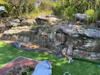 Stone wall repair and retaining wall work