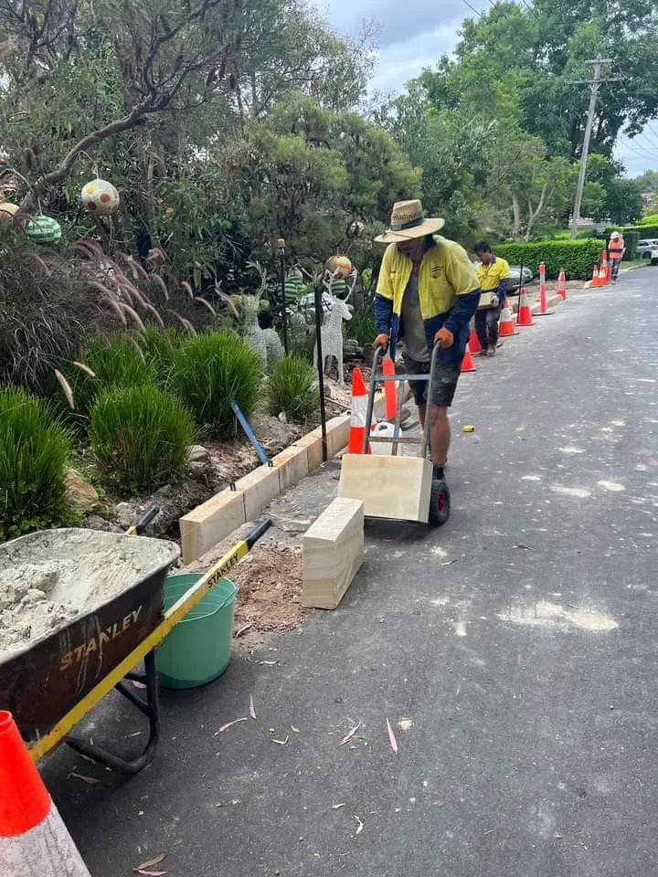 Sandstone kerb and streetscape project 17