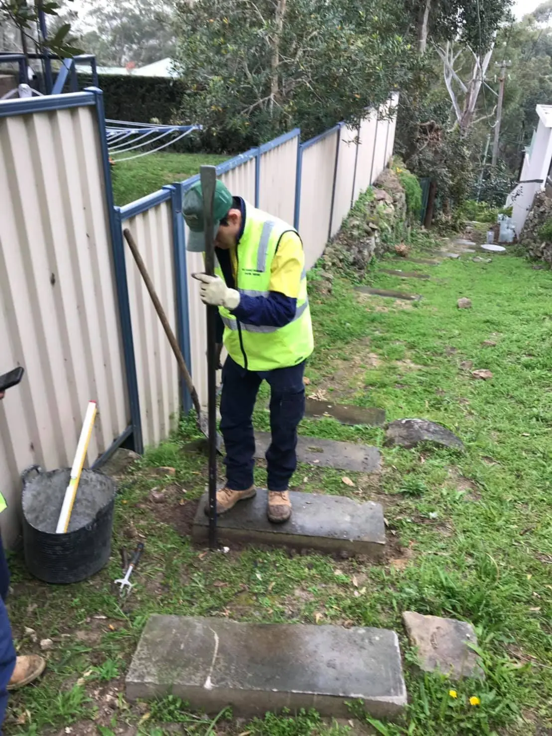 Bushland stone steps and track project 04